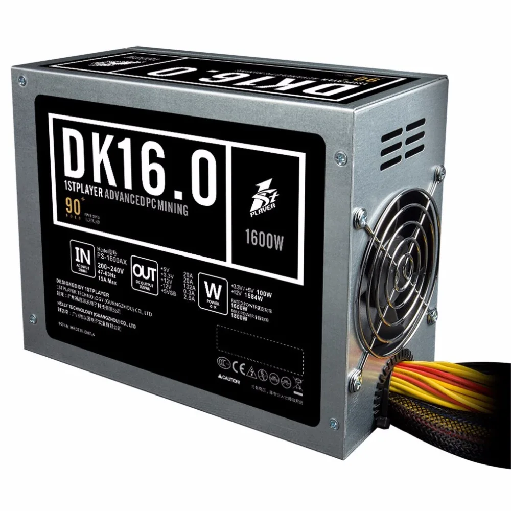 1STPLAYER PS 1600AX Low Noise Mining PSU 1600W High Power PC Mining