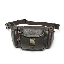 Мужская поясная сумка из натуральной кожи, мужская стильная маленькая винтажная поясная сумка, дорожная сумка на ремне, мужской кошелек, кожаная сумка