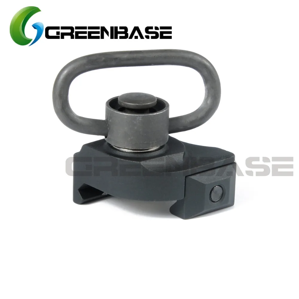 Greenbase Gun QD Sling Swivel Rail Mount Gun Swivel For Hunting Black