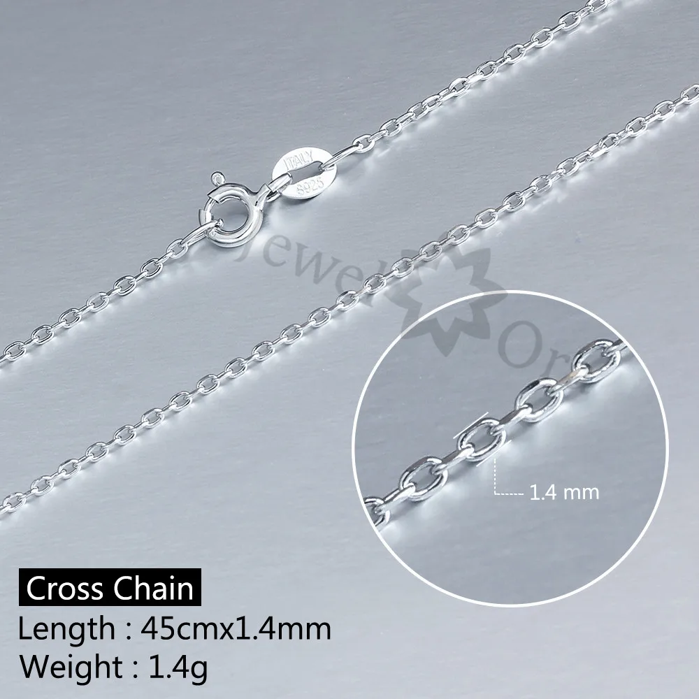 Corss Chain 925 Sterling Silver Necklaces For Women 45cm / 50cm Necklaces & Pendants (JewelOra NE100369)