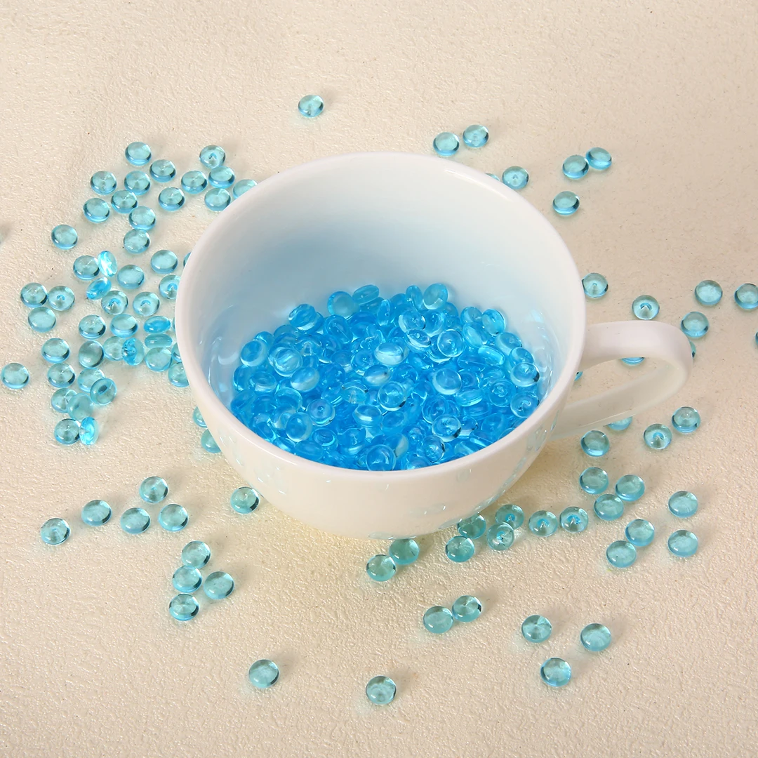 50g Set Plastic Slime Bead 7mm Tiny Fishbowl Beads Acrylic Vase