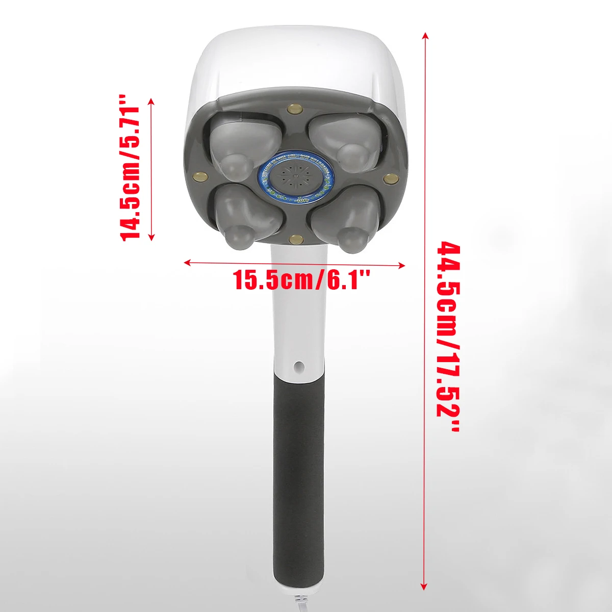 Electric Handheld Massager Four Head Machine Full Body Neck Vertebra Back Muscle Relax Vibrating De
