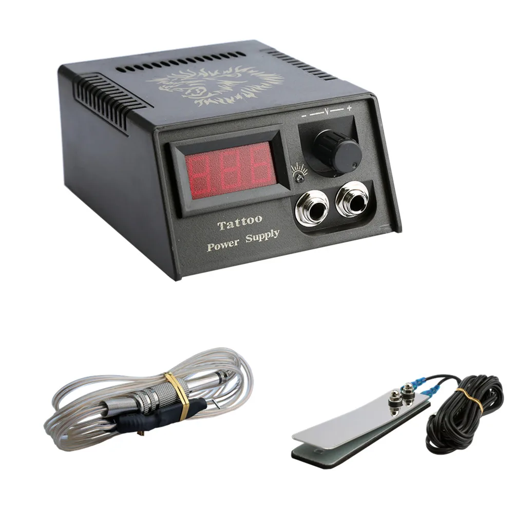 

Professional Digital LED Tattoo Power Supply Foot Pedal Switch Tattoo Machine Cord Power Cable Tattoo Tools Kit Supplies