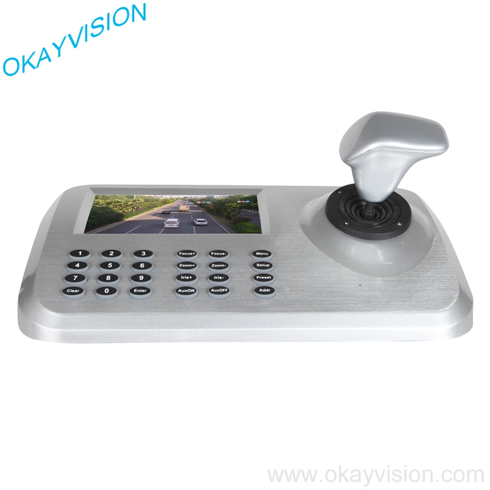 

5inch LCD ONVIF IP PTZ Keyboard 3D Dimension Joystick CCTV Keyboard Controllers for PTZ Speed Dome Camera Support ONVIF IP PTZ