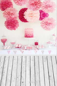

Dessert Table Paper Flower Wall backdrop Vinyl cloth High quality Computer printed wall Backgrounds for sale