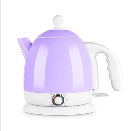 CUKYI Теплоизоляция Электрический чайник 0.8л чайник умный постоянный контроль температуры из нержавеющей стали нагревательный котел 1000 Вт - Цвет: purple