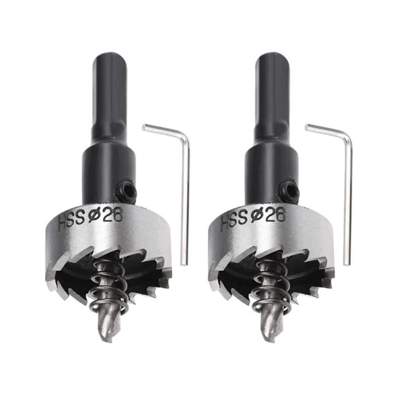 

26mm HSS Drill Bit Hole Saw for Stainless Steel Metal Alloy Wood 2 Pcs