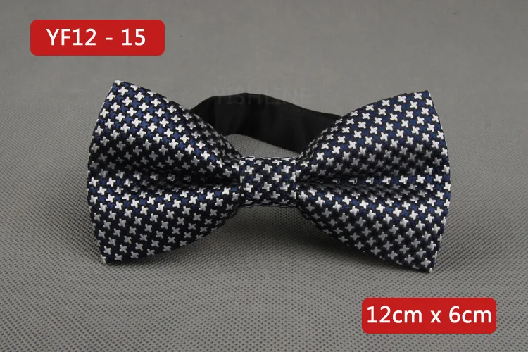 YISHLINE NEW Men's Bow Tie Gold Paisley Bowtie Business Wedding Bowknot Dot Blue And Black Bow Ties For Groom Party Accessories - Цвет: YF12-15