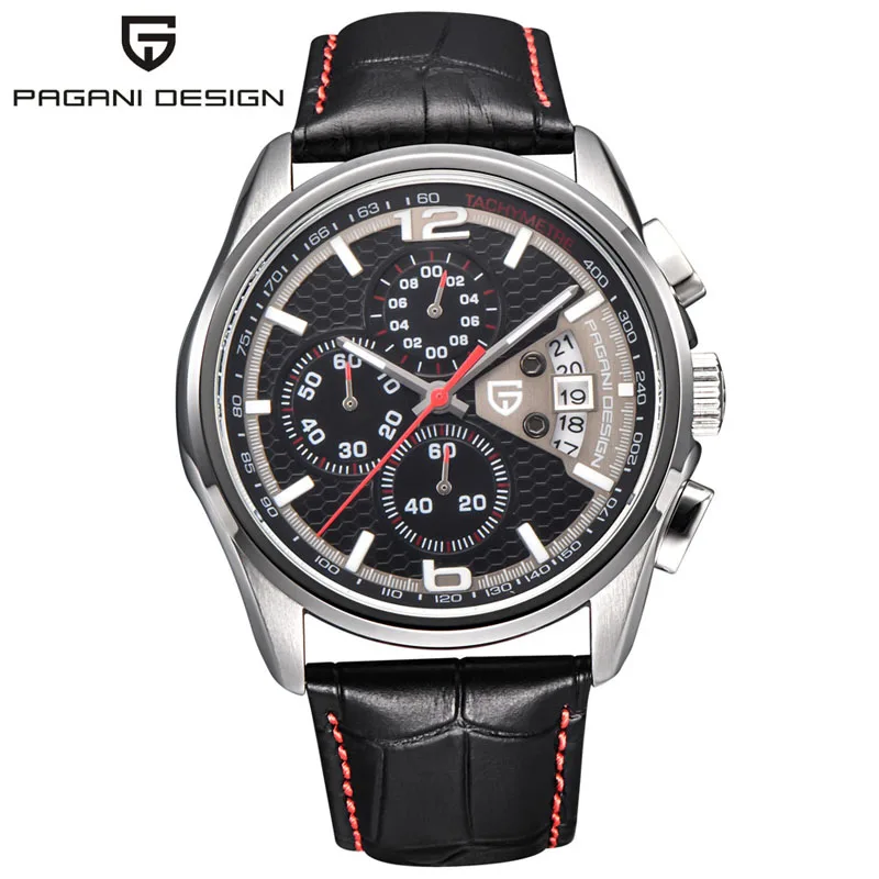 2016 Men's luxury watches Multifunction Pagani Design sport quartz wrist watch waterproof 30 m casual watch relogio masculino