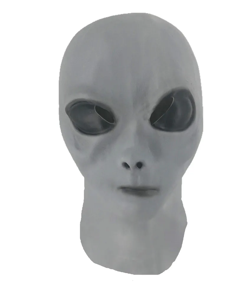 

Hallwoeen Party Dress Up Glow Grey Alien Mask Party Hip Hop MasK
