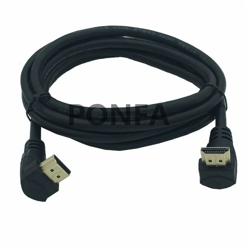 HDMI 2,0 локтевой кабель 4K* 2K@ 60HZ HDMI 2,0 V папа вниз или вверх под углом к HDMI v2.0 папа вверх и вниз угол кабеля 30 см 60 см 1,8 м 1 фут 2 фута