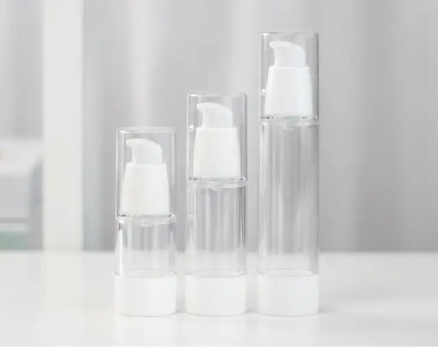 

15/30/50ML 10pcs Empty Plastic Cosmetic Bottle Travel Mini Liquid Bottles Transparent Airless Pump Vacuum Toiletries Container