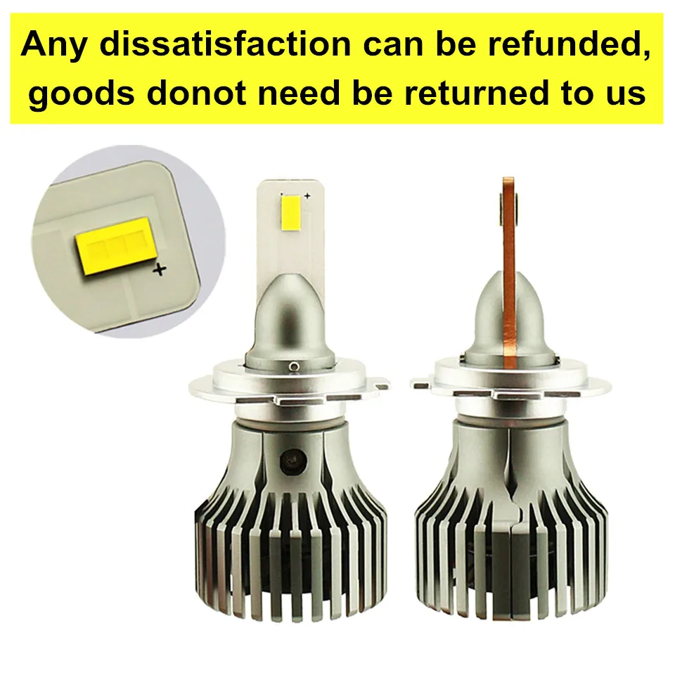

TDCU Mini Car LED Headlight H4 Hi Lo Double Bi-beam H7 H8 H9 H11 9005 9006 64W 6400LM 6500K 12V LED Auto Headlamp Fog Light Bulb