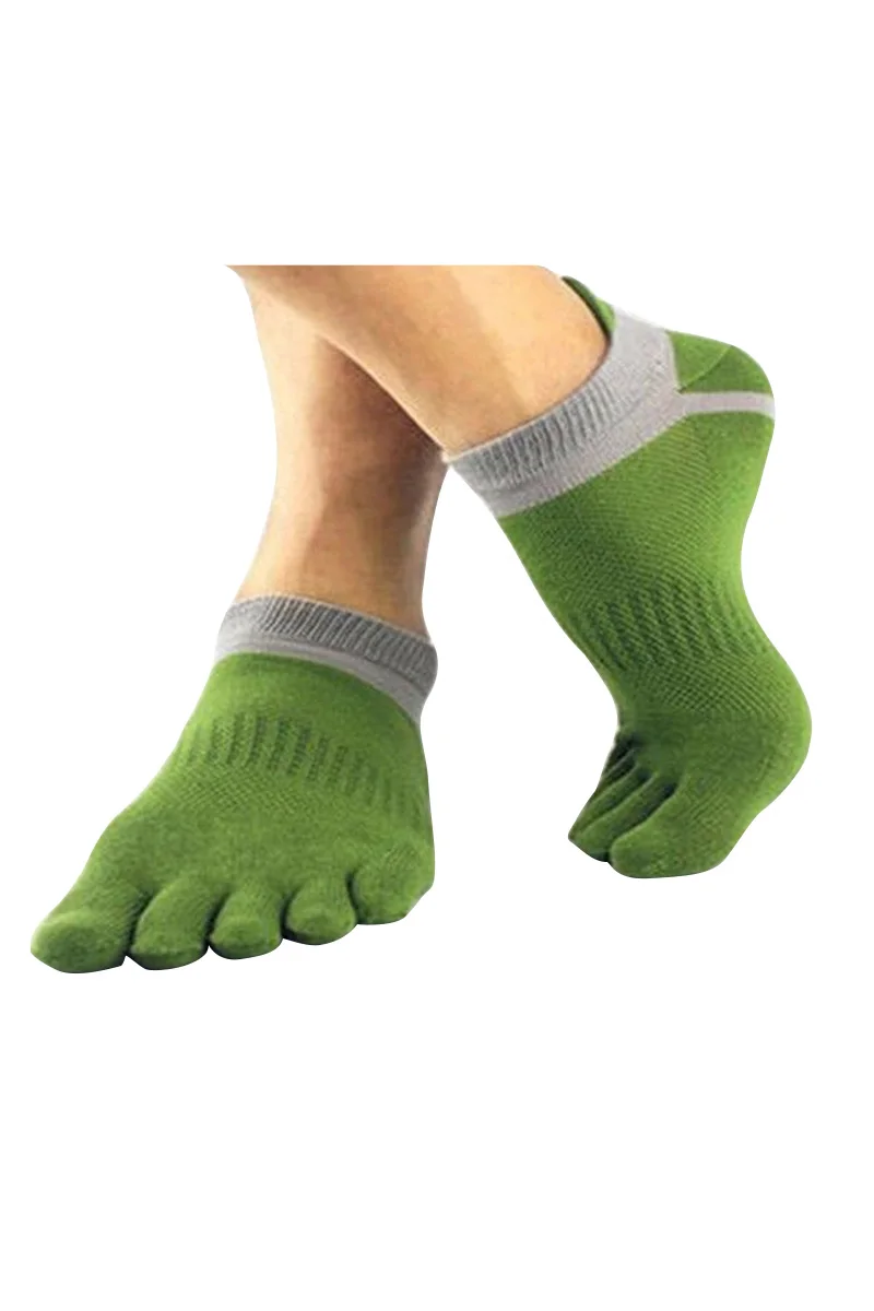 New Sale 1Pair Comfortable Breathable Men's Cotton Toe Socks Sport Five ...