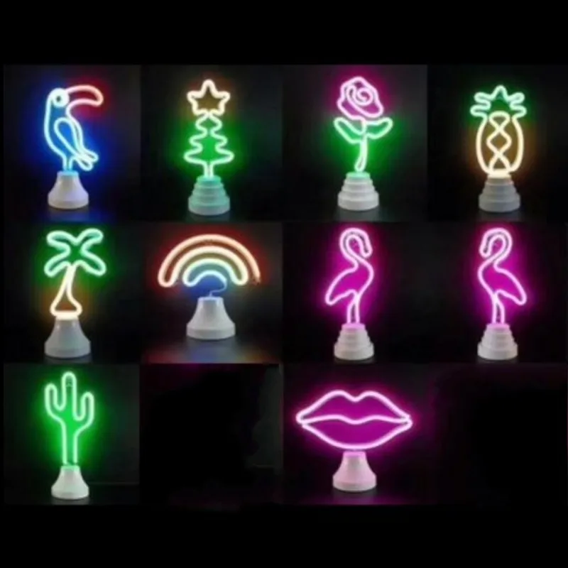 

FENGLAIYI Rainbow Pineapple LED Neon Night Light Baby Sleeping Table Lamp Xmas Holiday Home Wall Decor Night light Kid Gifts