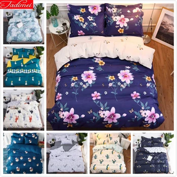 

Floral Pattern Printed Bedding Set 3/4 pcs Bed Linen Kids Child Bedlinen Single Twin Full King Queen Size Duvet Cover 1.8m 2.2m
