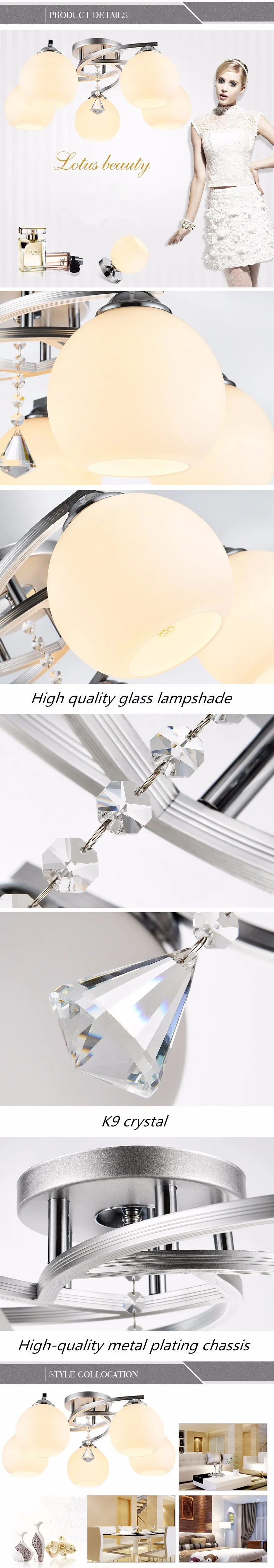 Luzes de Teto Moderno para Cozinha Quarto dos Miúdos Lâmpada do Teto do Vintage Luz para Quarto Cristal Sala Estar Jantar Led 5 High Quality ceiling lights