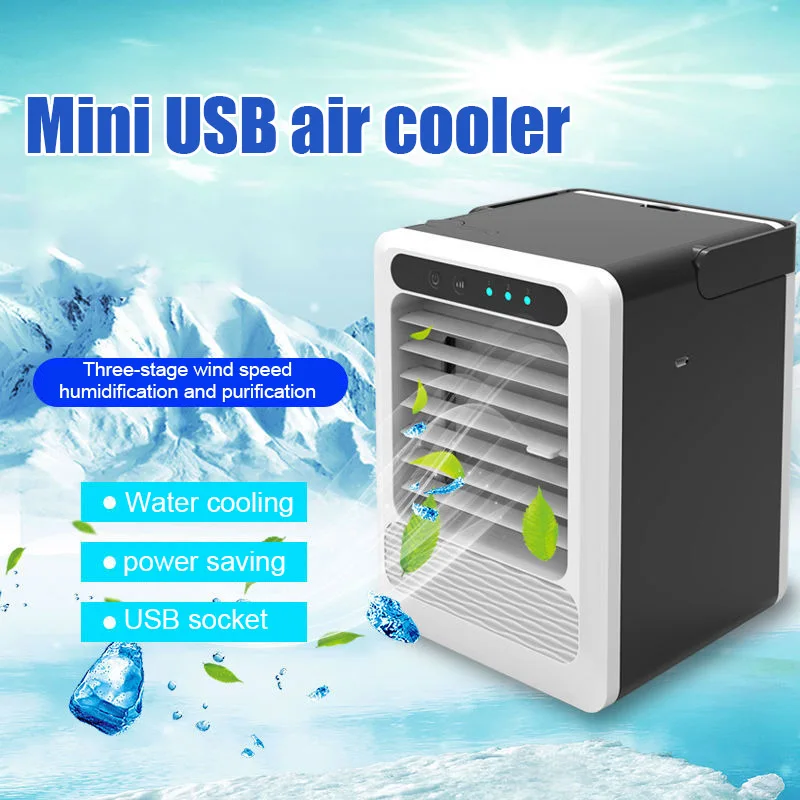 

Mini Air Cooler USB Charging Mute Humidification Energy-saving Air Conditioner Fan TT-best