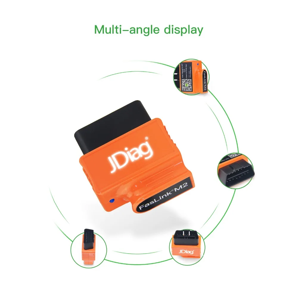 JDiag Faslink M2 Bluetooth 4,0 OBDII диагностический инструмент OBD2 автомобильный считыватель кодов PK Easy Diag iDiag