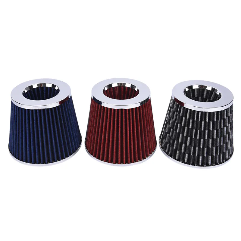 Cold Air Intake Cone Flow Vent Cover Breather Filter Cleaner carbon Car