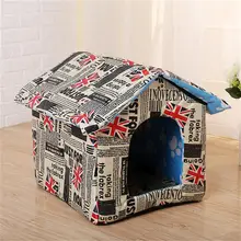 Casa do animal de estimação moda dobrável lavável destacável ninho pet caverna para cães filhote de cachorro gatos gatinhos