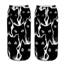 Высокое качество 16 цветов 3D Кот короткие носки с принтом чулочно-носочные изделия забавные повседневные женские короткие носки для девочек одежда аксессуары