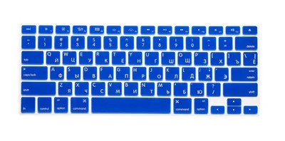 Русская клавиатура, чехол, США, силиконовая наклейка, кожа для Mabook 1" 15" 1" A1369 A1466 A1502 A1286 A1502 A1425 A1398 A1314 - Цвет: US layout Dark Blue