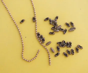 

Free Shipping 100Meters wholesale 1.5mm Antique Copper Plated ball bead chain, Send the connector