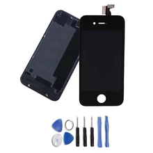 High Quality Replacement For iPhone 4G Touch Screen Digitizer LCD Display + Glass Back Housing Cover + Free Tools, Free Shipping