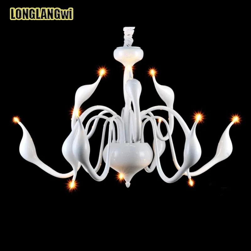 

12 heads New Novelty LED Chandelier Light Fixture By Italian Designer Swan chandelier