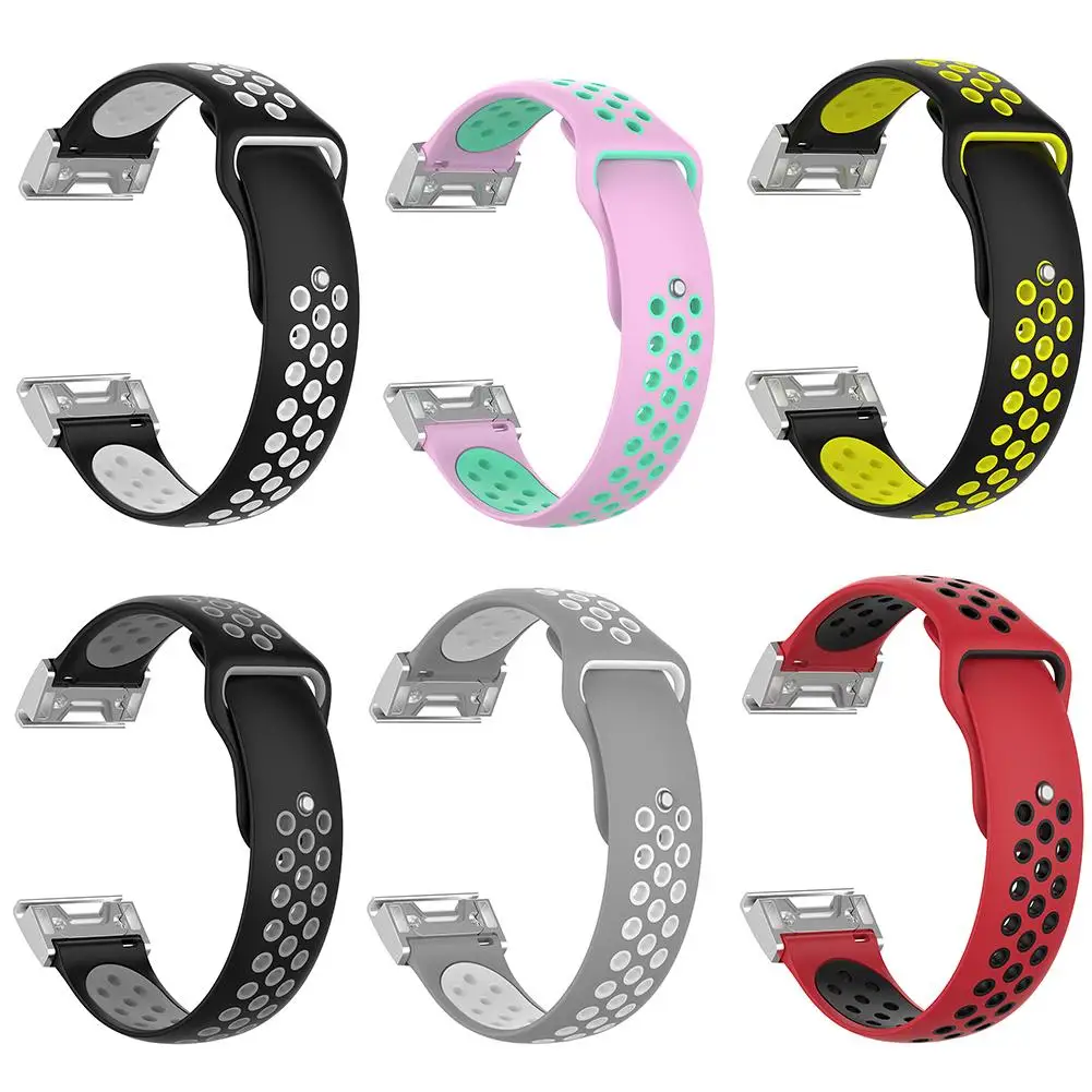 

Replacement Hollow Dual Color Soft Silicone Watch Strap Band for Garmin Fenix 5s 2019NEW