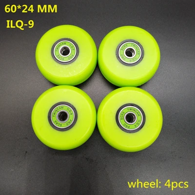 Агрессивное скейт колесо 60*24 мм 90 A 8 шт./лот, зеленый цвет - Цвет: 60x24 green-4 pcs