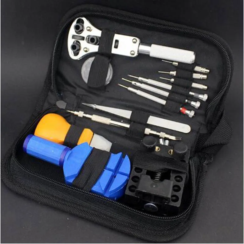 

147 / 16 Pcs Watch Repair Tool Kit Set Watch Case Opener Link Spring Bar Remover Screwdriver Watchmaker Device MJJ88