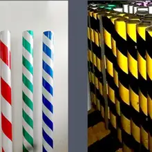 Длина 45 м Ширина 50 см низкая светоотражающий Трафик Предупреждение клейкая лента, оборудование для обеспечения безопасности предупреждение ленты с клеем