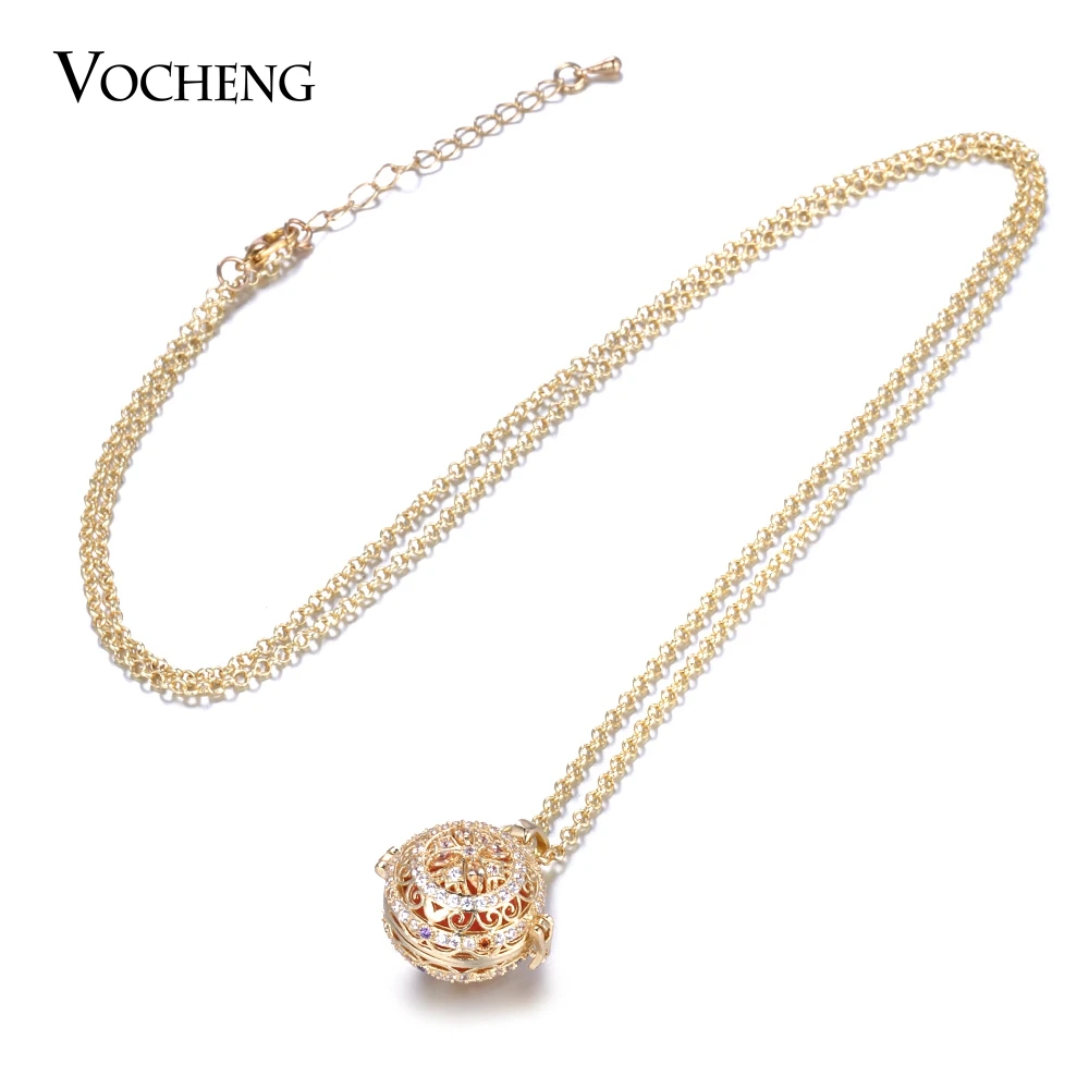 Медальон с ангелом ожерелье 3 цветов кубический цирконий камень ангел шар из