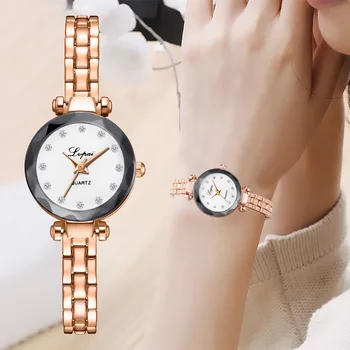 

Luxury Women Watches Casual Fashion Irregular Glass Diamond Dial Alloy Strap Ladies Quartz Watch relogio feminino #20