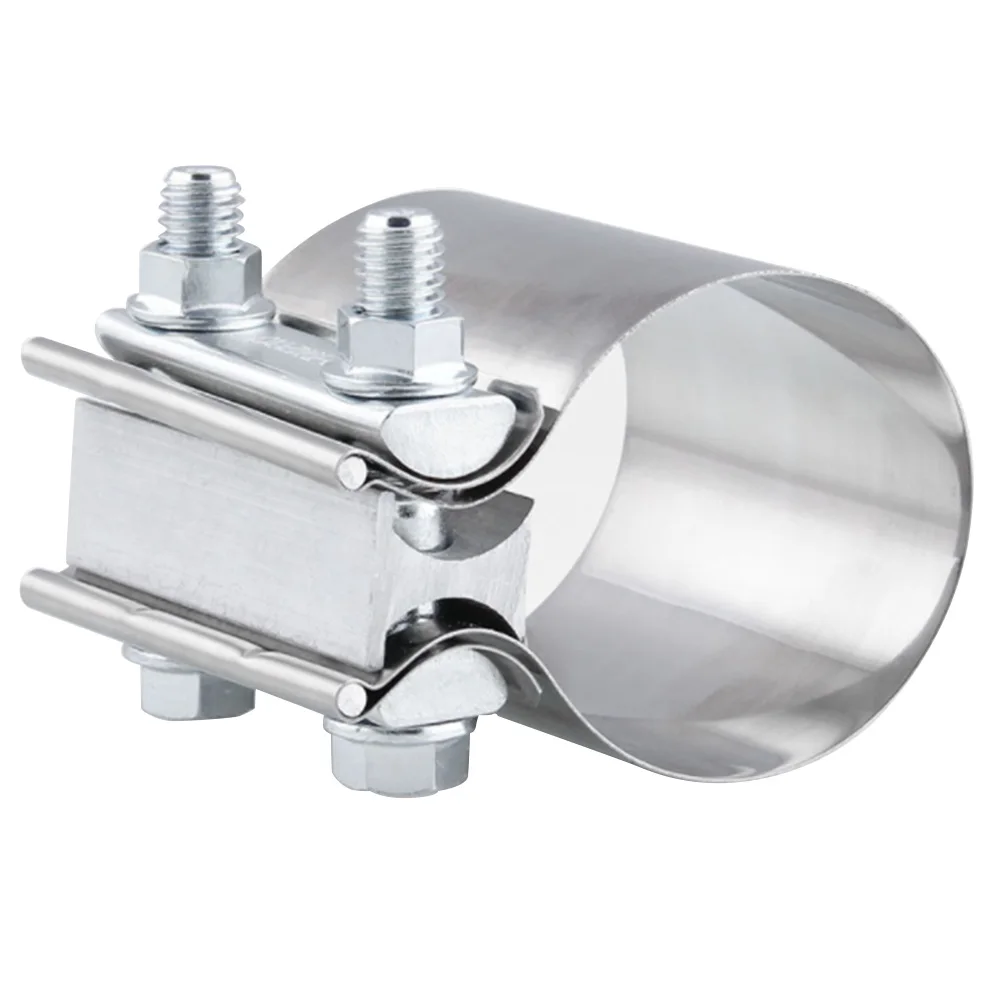 

Exhaust Clamp Car modified stainless steel 2.5 inch 63mm exhaust pipe clamp tail throat hoop Exhaust Step Clamps