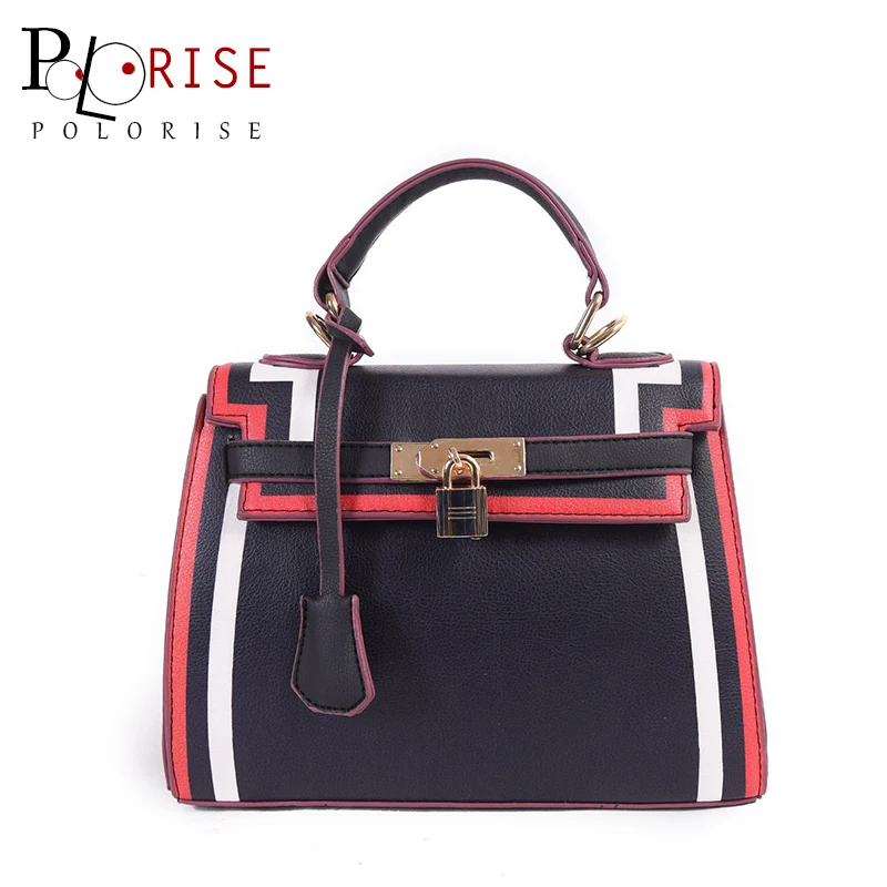  Woman Handbags Woman Bags 2017 Fashion Handbags Italian Leather Bags Panelled Lines Designer Handbags High Quality Bolsos Mujer 