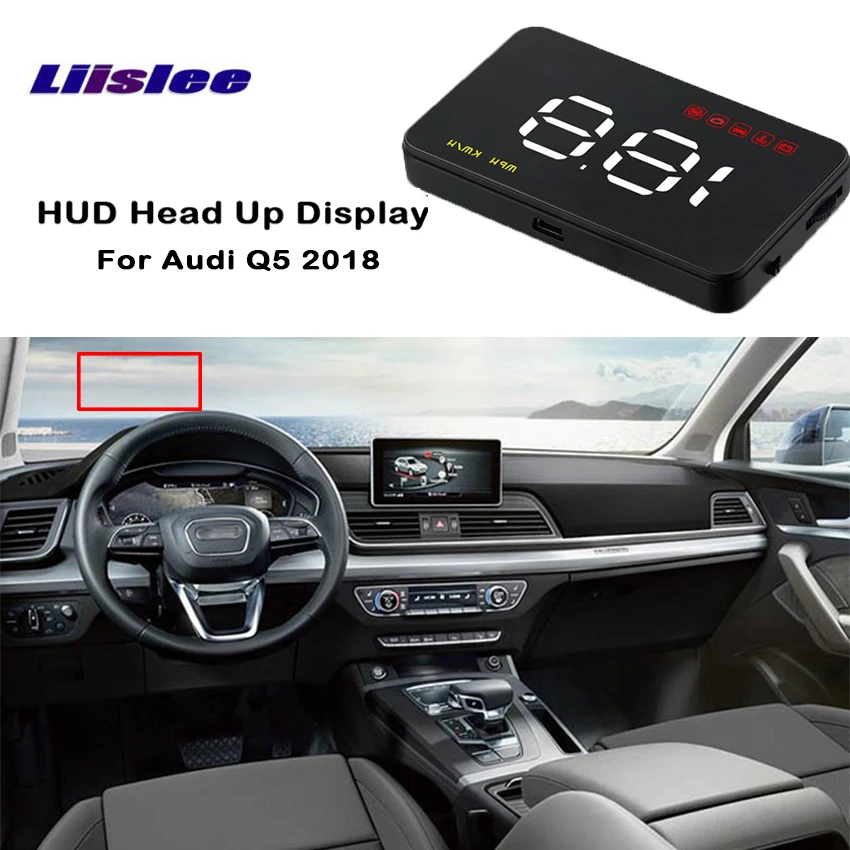 Liislee для Audi Q5 Автомобильная установка HUD Дисплей на голову автомобиля скорость температура воды Напряжение сигнализации Многофункциональный плоский