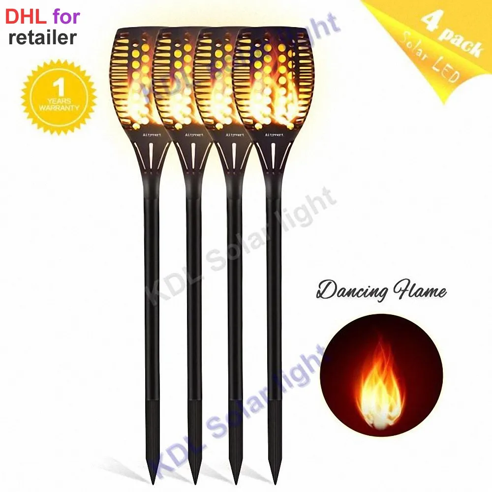 

3pcs/lot Solar 96LED Lawn Dancing flame Torch Lights radar 3 working mode led Solar Tiki Torch Lights LE torch Torch Light Garde