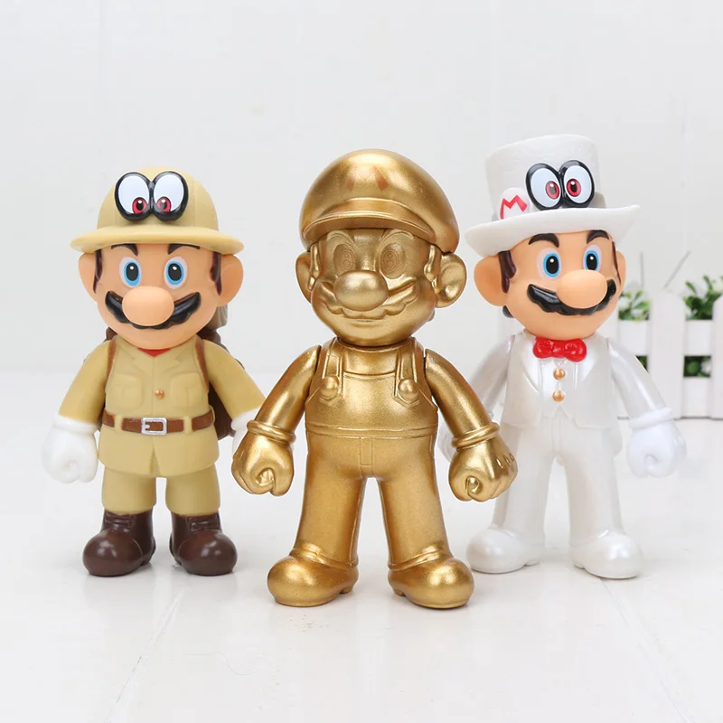 12 см аниме Super Mario Bros фигурки Одиссея Марио Йоши автомобиль торт украшения ПВХ Фигурки экшн-модель игрушки для детей Подарки