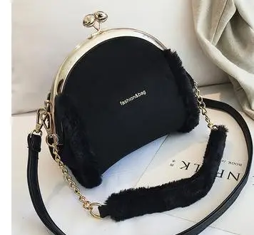 

2018 new Korean fashion leopard fur leisure wild chain shoulder Messenger bag.