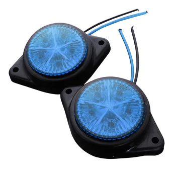 

2Pcs New Hot Round Side Marker LED Light Indicator Lamp For Car Truck Trailer Side Light Signal Light 12V White Drop Shopping
