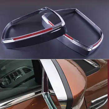 

CITALL 2pcs ABS Chrome Plated Side Rearview Mirror Rain Guard Visor Snow Shield Trim Cover Fit for Ford Kuga Ecosport 2013-2016