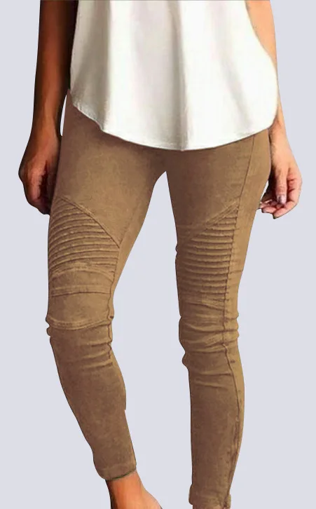 5XL плюс размеры карандаш брюки для девочек для женщин женские эластичные ботильоны Длина Высокая талия повседневное уличная узкие - Цвет: khaki