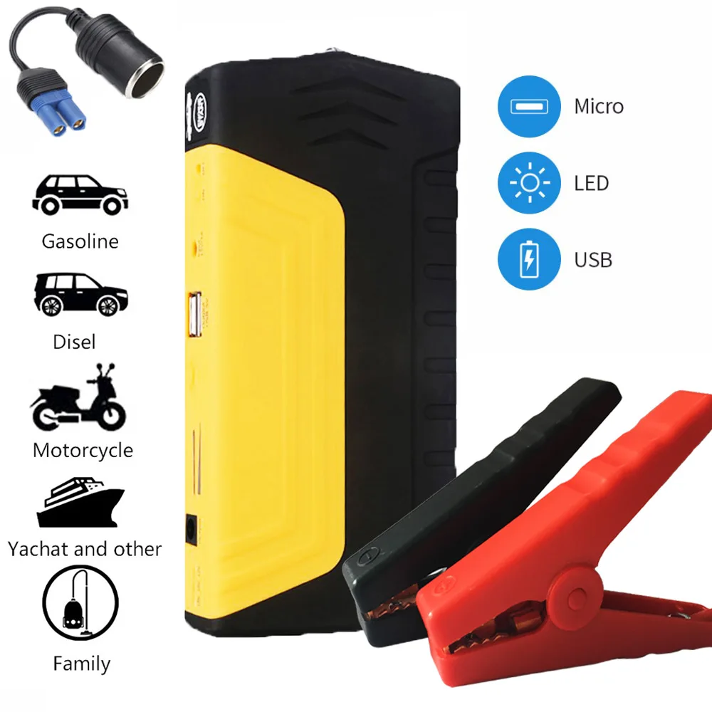 

Car Jump Starter Emergency 12V Starting Device USB SOS Light Mobile Power Bank Car Charger For Car Battery Booster Buster LED