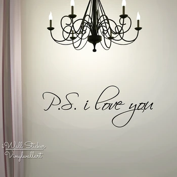 

Ps I Love You Wall Sticker Love Quote Wall Sticker Removable Wall Decal Creative Quote Stickers Cut Vinyl Q12