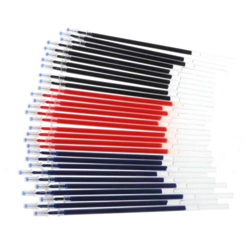 10 шт 0,38 мм 0,5 мм гелевые чернила Шариковая ручка заправка черный синий красный канцелярские принадлежности W30