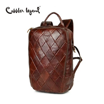 

Cobbler Legend Genuine Leather Backpack Men Vintage College Bag 14 Inch Laptop Waterproof Big Travel Bag Designer Backpack