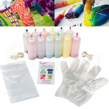 

Safe And Non-toxic New 12* Tulip One Step Tie Dye Kit For Fabric Textile Permanent Paint Crafts Tools